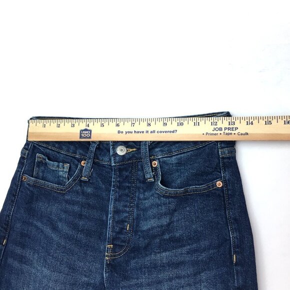 Old Navy Women's Jeans O.G. Straight Leg High Rise Button Fly Distressed size 0 - Picture 4 of 8